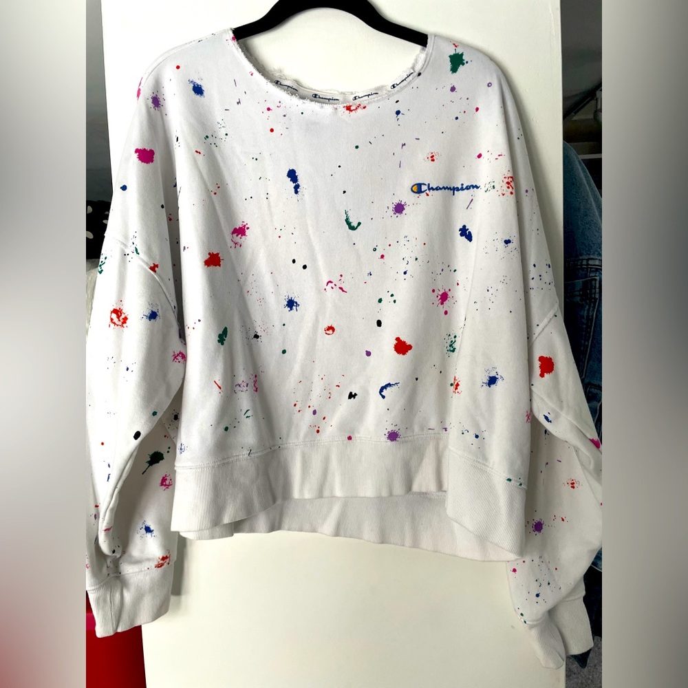 CHAMPION - Paint Splatter Overwized Crop